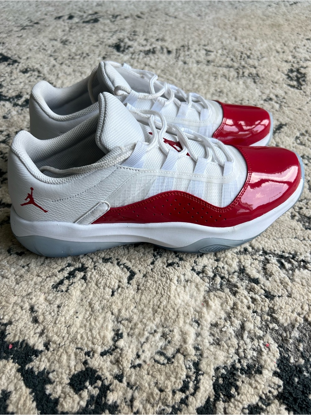 Jordan 11 low White and Red Sneakers Size 11 Men’s